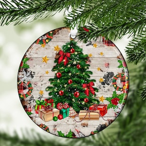 Ornement d’arbre de Noël Png Sublimation Design, Joyeux Noël png, Cadeau de Noël Ornement Png, Ornement Png, Téléchargement numérique