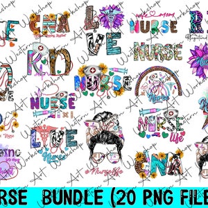20 Nurse Sublimation Bundle Png Nurse Bundle Png Nurse Life - Etsy