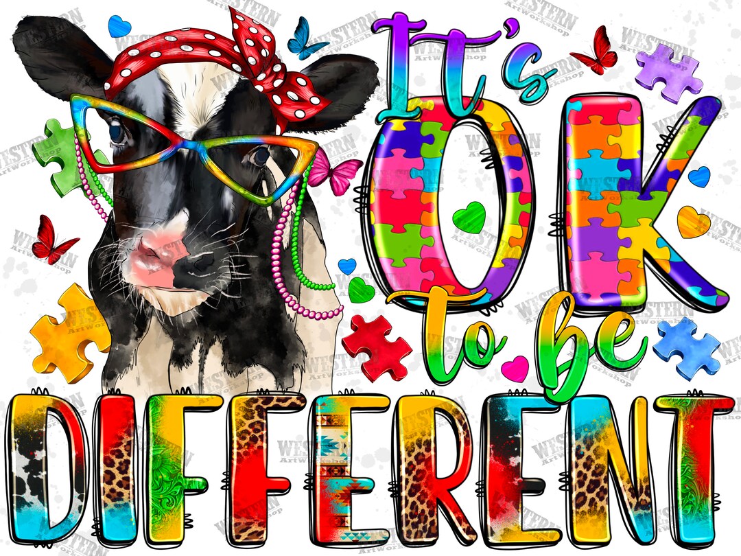 It’s Ok to Be Different Png Autism Awareness Png Autism - Etsy