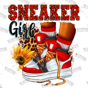 Red Sneaker Girl Leopard Png,Black fashion woman long nails baby Red  png sublimation design download, black woman hands png, sneaker girl
