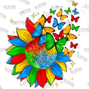 Autismus Sonnenblume PNG, Autismus Awareness, Autismus Mom, Au-etwas Sublimation Design Downloads, Autismus Herz Png, Autismus Awareness Day PNG