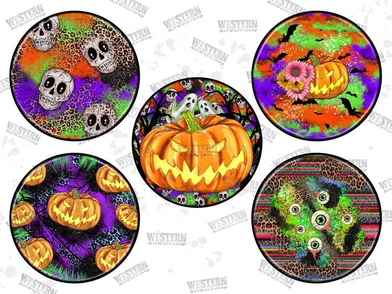 20 Western Halloween Car Coaster Bundletemplates Design Etsy
