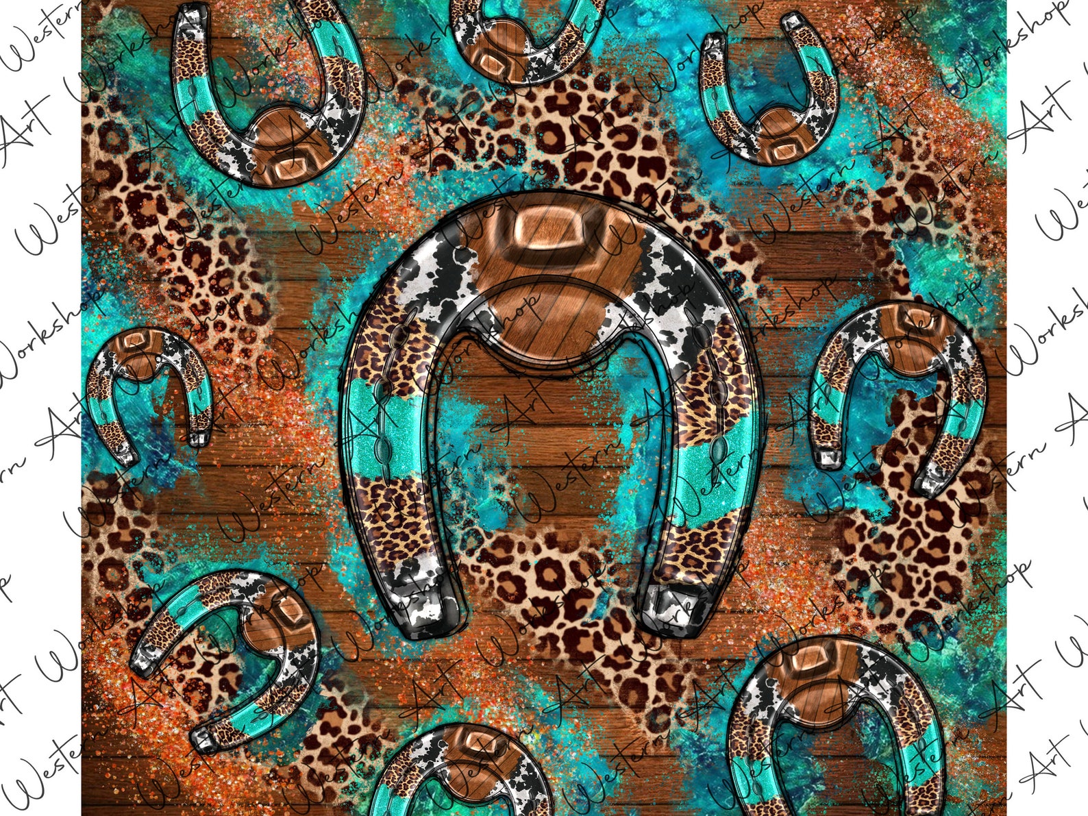 Horseshoe Glitter 20oz Skinny Tumbler Png Western Horseshoe Etsy