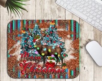 Christmas Deer Mouse Pad Sublimation Design,Christmas Mouse Pad,Western Design,Deer Mouse Pad,Merry Christmas Png Mouse Pad Downloads