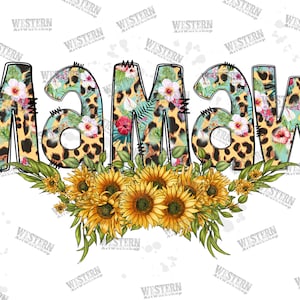 Mamaw Sublimation Png File, Mamaw Png File, Mamaw Leopard, Mamaw Design Png, Sunflower Mamaw Png, Sublimation Design - PNG Transparent