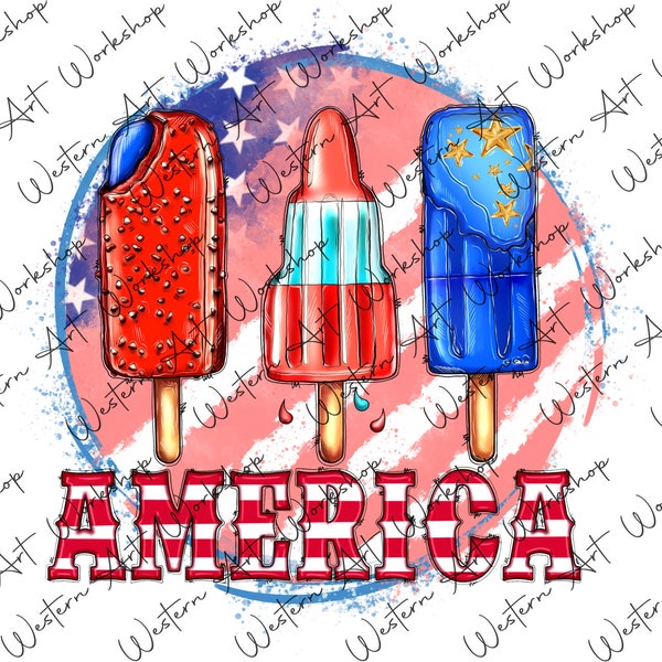 America Ice Lolly With Background Png, Patriotic Ice Cream Sublimation png Design Download, 4th July kids png, Patriotic Boy Fourth July png