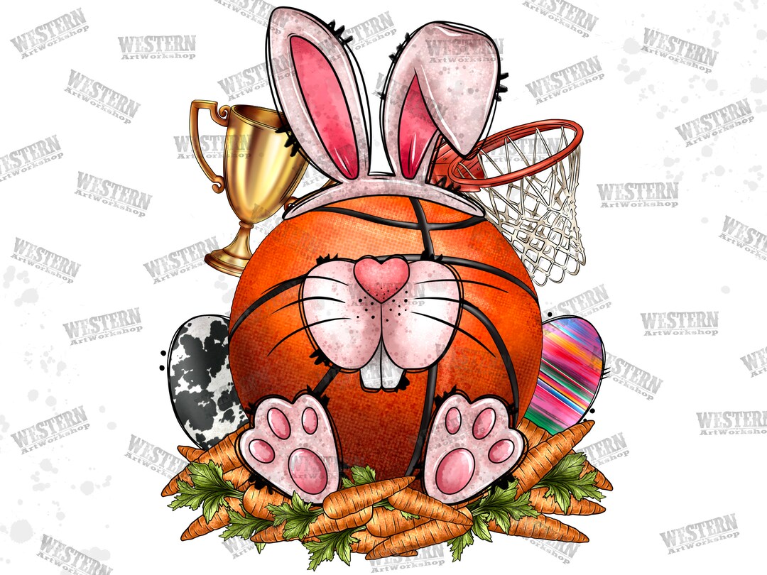 Basketball Easter Bunny Png Sublimation Design, Easter Bunny Png