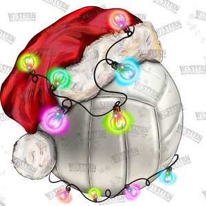 Christmas Volleyball Ball Sublimation Png,Volleyball SANTA Hat hand painted PNG,Volleyball Ball Png,Merry Christmas Png,Christmas Volleyball