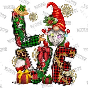 Christmas Love Gnome Png Sublimation Design, Christmas Png, Merry Christmas Png, Christmas Gift Png, Christmas Gnome Png, Digital Download
