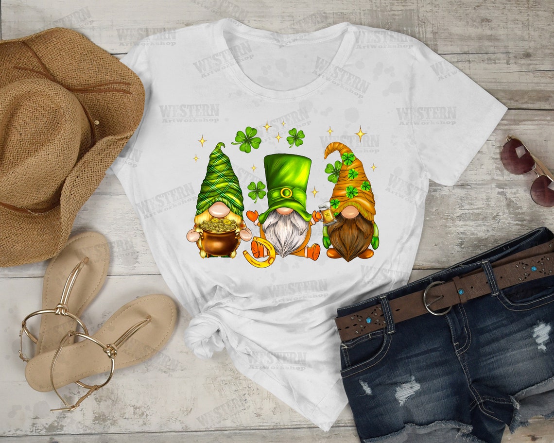 St. Patrick's Day Gnomes Png Sublimation Designst. - Etsy