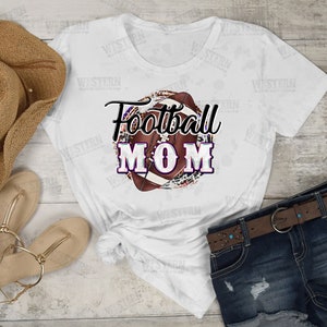 Football Mom Png, Western Cowhide Football Mom Design, Western American ...