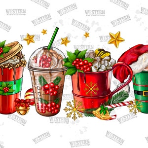 Christmas Coffee Png Sublimation Designs,Christmas Png, Coffee Sublimation Png, Christmas Drink Design,Coffee Png,Christmas Coffee Png