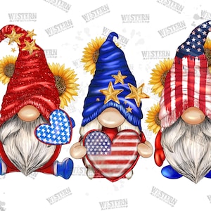 American Gnomies Png File, Patriotic Gnome PNG, 4th of July PNG, Independence Day PNG, Patriotic Sublimation Design, America, Fireworks Png