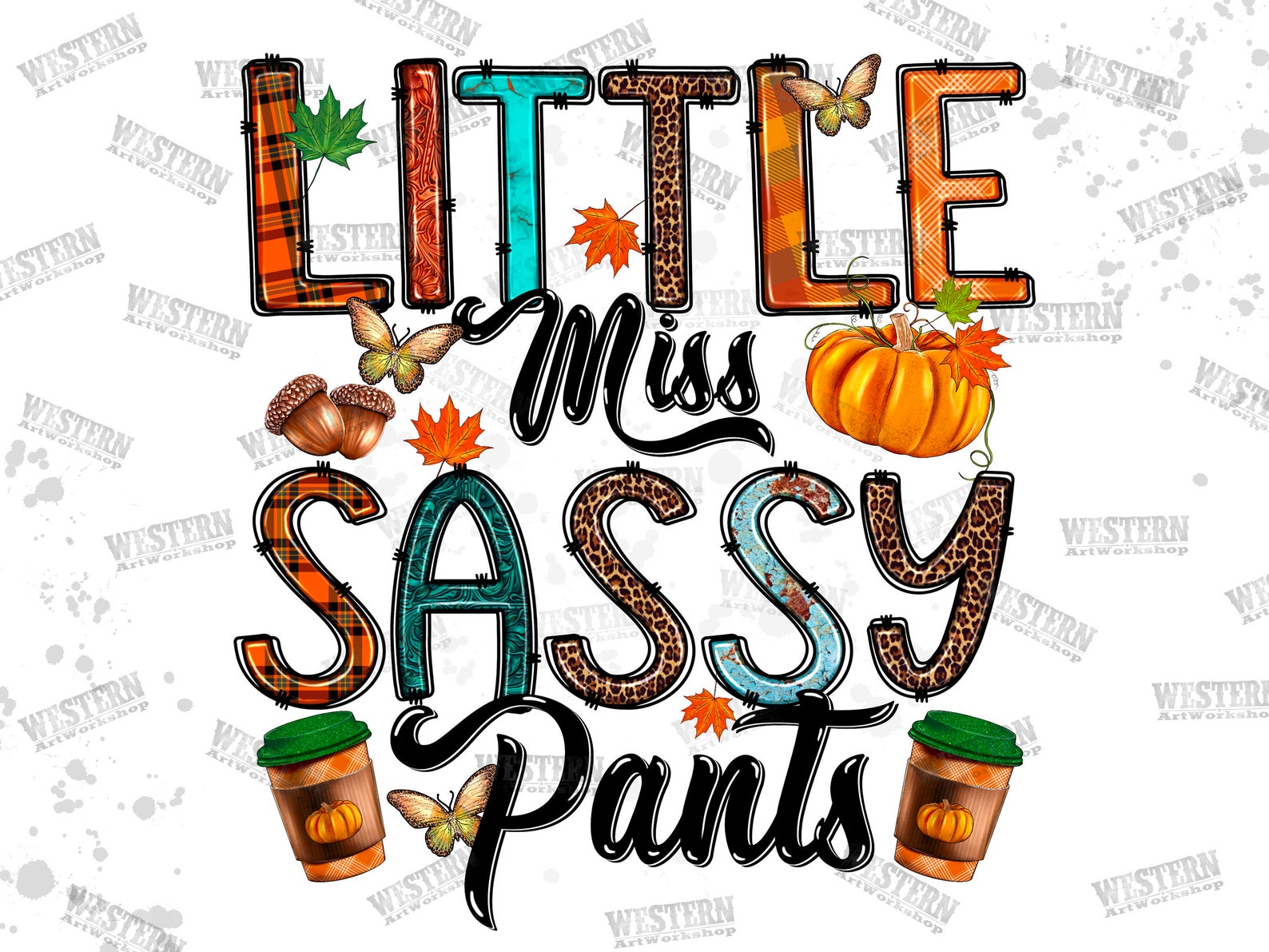 Little Miss Sassy Pants Png Fall Png Western PNG - Etsy