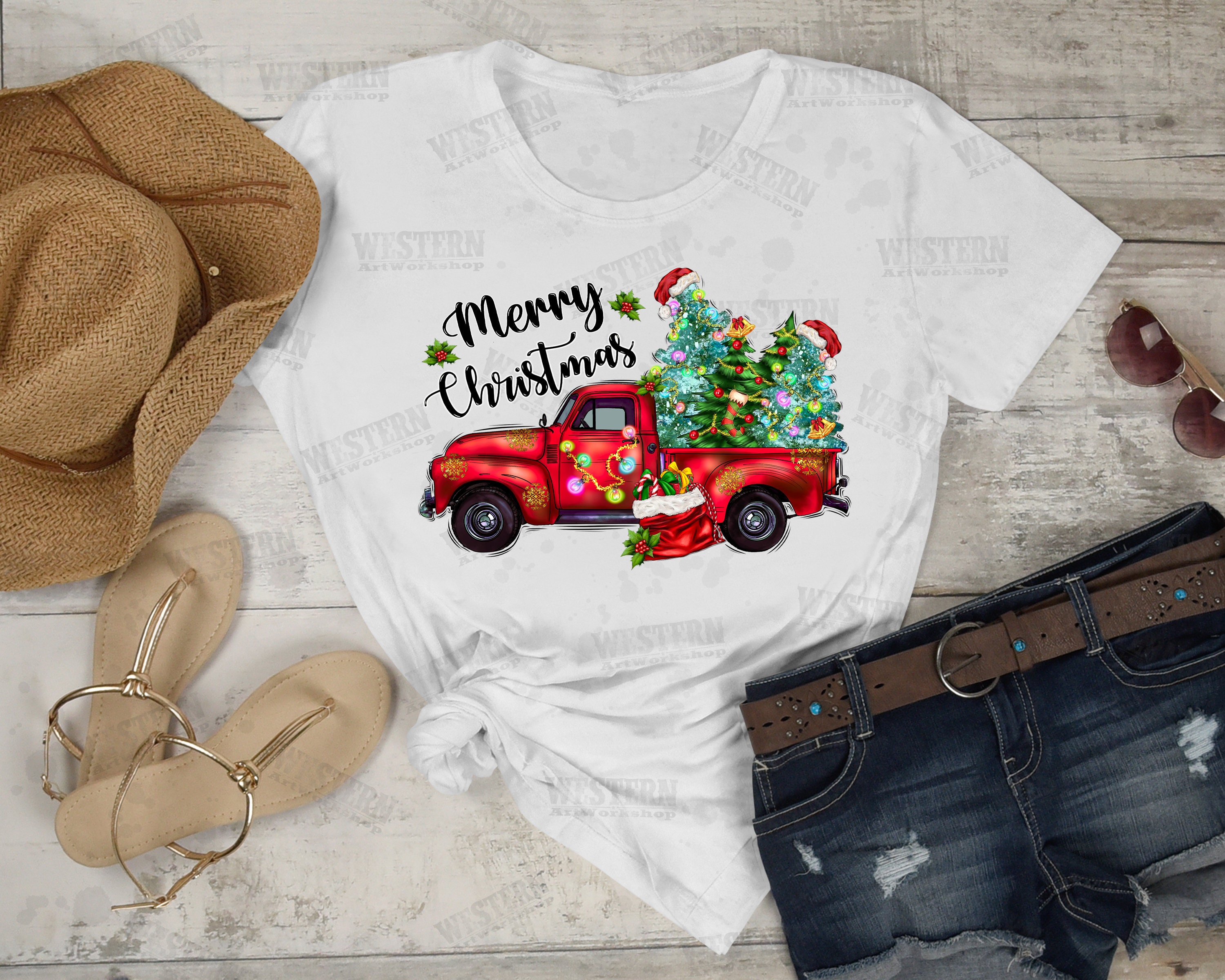 Merry Christmas Truck Pngmerry Christmas Pngchristmas Gift - Etsy