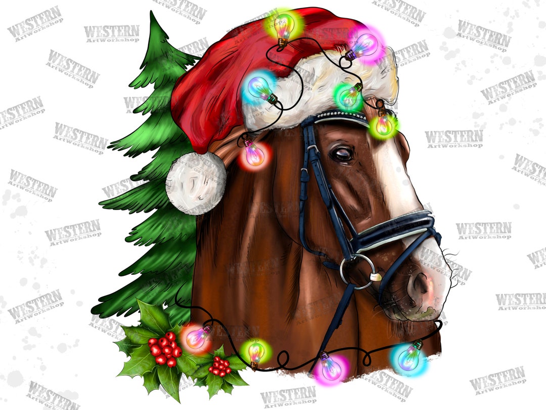 Christmas Horse Png,sublimation Design,christmas Png,christmas Horse