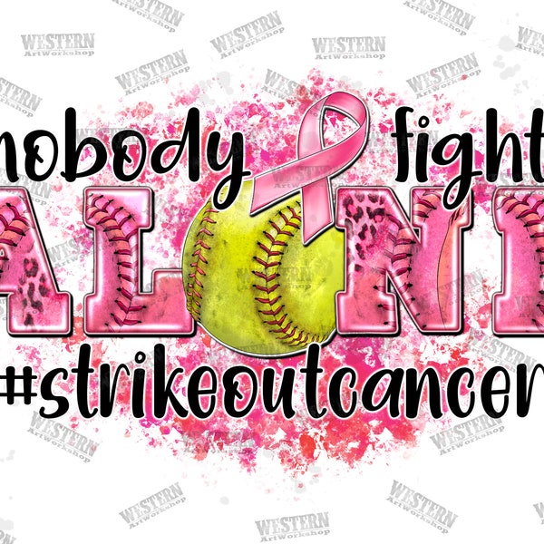 Breast Cancer Softball Sublimation PNG file, Sublimation designs, DTG printing, digital download, Softball png, Breast Cancer PNG