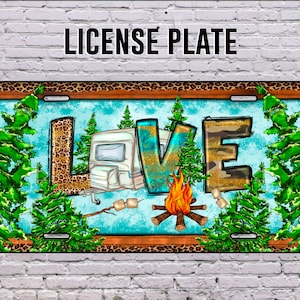 Love Plaque d’immatriculation de camping png, plaque d’immatriculation de camping png conception de sublimation, plaque d’immatriculation de camp png, plaque d’immatriculation de feu de camp png, caravane png