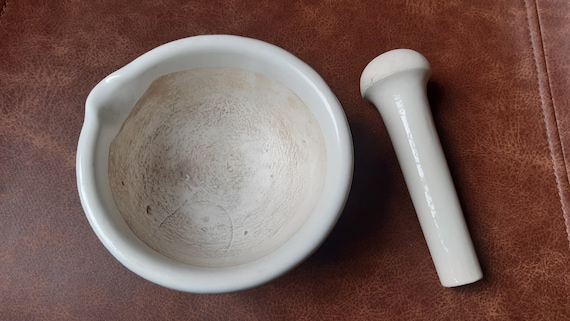 Mortaio E Pestello In Ceramica - Per Aglio E Spezie, Utensile Da Cucina Manuale - Foto 10