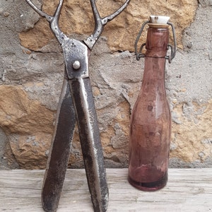 1827 LARGE Hand Forged Scissors, Inlaid Scissors, Engraved Scissors, Old Scissors, Collector&#39;s Item, Vintage Decoration