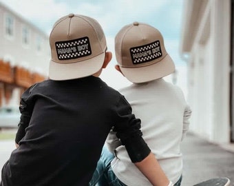 Kleinkind Hut, Mama Jungen, Kleinkind Trucker Hut, Kinderhut, Baby Snapback, Jungen Mutter, Baby Jungen Hut, Kinder Snap zurück, Kleinkind Kappe, karierte Hut