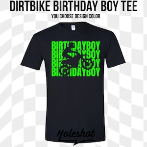 Dirt bike birthday boy shirt, motocross birthday, supercross birthday, checkered birthday shirt, BRAAP birthday, two fast birthday, stacyc