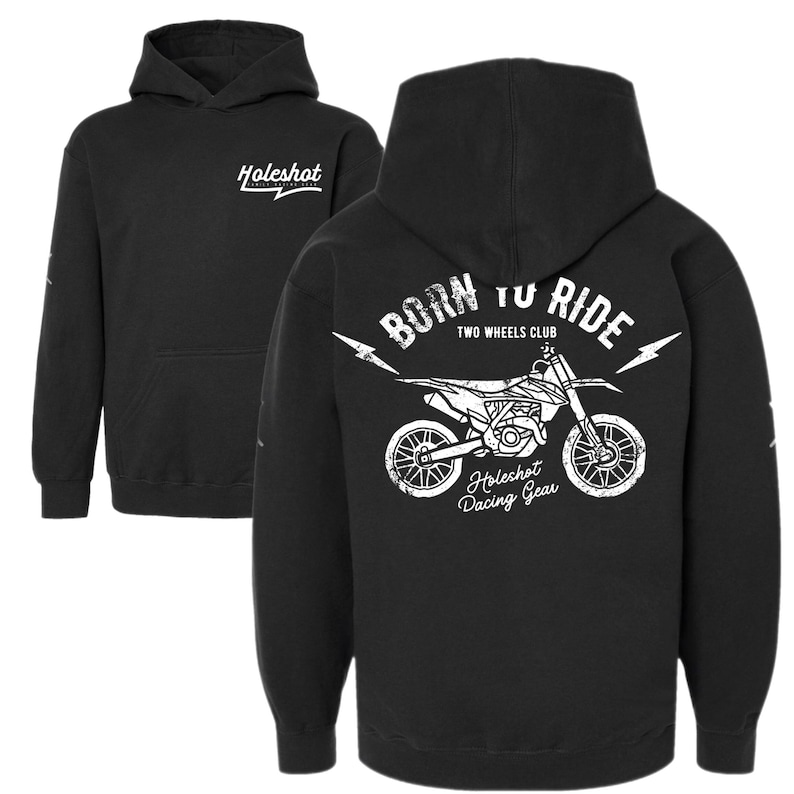 Born to Ride, motocross hoodie, dirt bike hoodie, Motocross kids hoodie, toddler, child, childrens, Holeshot, Ktm, Moto mom, supercross image 1