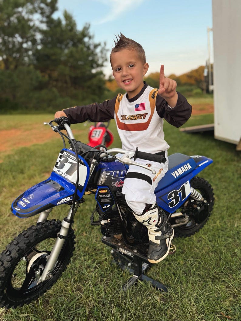 Motocross Dirt Bike Gear, Toddler, Youth, Child, Supercross Gear, Dirt Bike Gear, Stacyc, BRAAP, KTM, pw50, Holeshot,Ktm,Orion, custom gear image 2