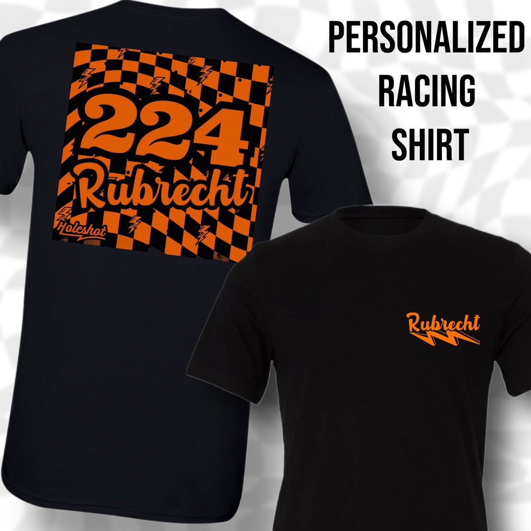Customizable Racing Shirts Custom Racing Shirt, Fast as Lightning Tee Personalized Motocross ...