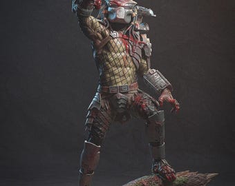 Predator, 1/10 Scale Resin Model Kit, Hand-painted 3D Printed GK