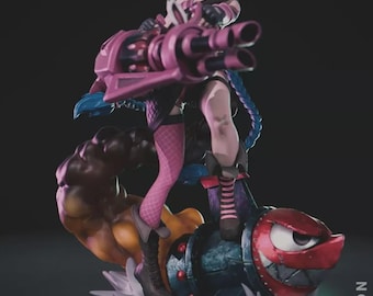 Jinx, 200 mm Harzmodell, 16K handbemalte 3D gedruckte DIY Figur