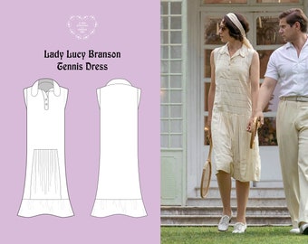 Lady Lucy Branson Tennis Dress  // Sewing Pattern // Inspired by Downton Abbey: New era