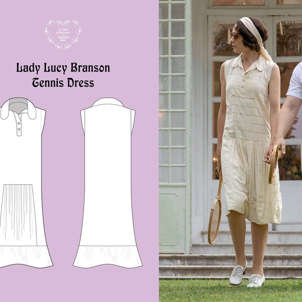 Lady Lucy Branson Tennis Dress  // Sewing Pattern // Inspired by Downton Abbey: New era