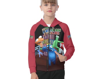 Kid's Rainbow Friends Zip-up Hoodie