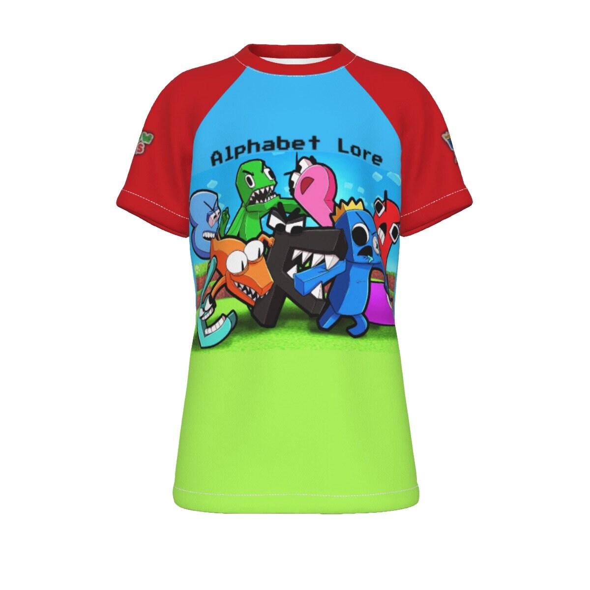 Alphabet Lore Cartoon T-Shirt For Kids Short Sleeve Top Tee Shirt