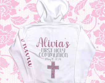 Communion Girl Zip Up Hoodie and Jogger Set