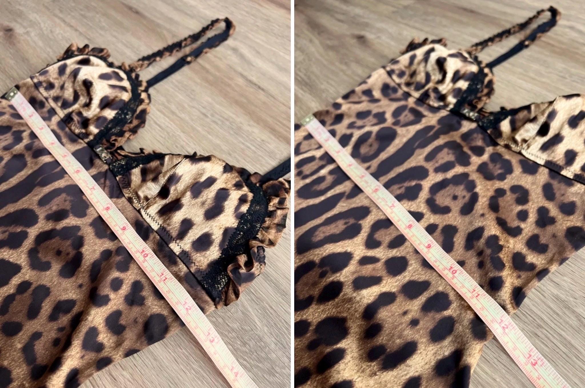 トップス D&G DOLCE&GABBANA Leopard Camisole DOLCE & GABBANA Leopard Print Camisole Tank Top DG Logo Size
