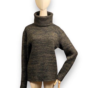 GRIZAS Turtleneck Sweater Pullover Wool Lagenlook Size M Womens Knitted Jumper