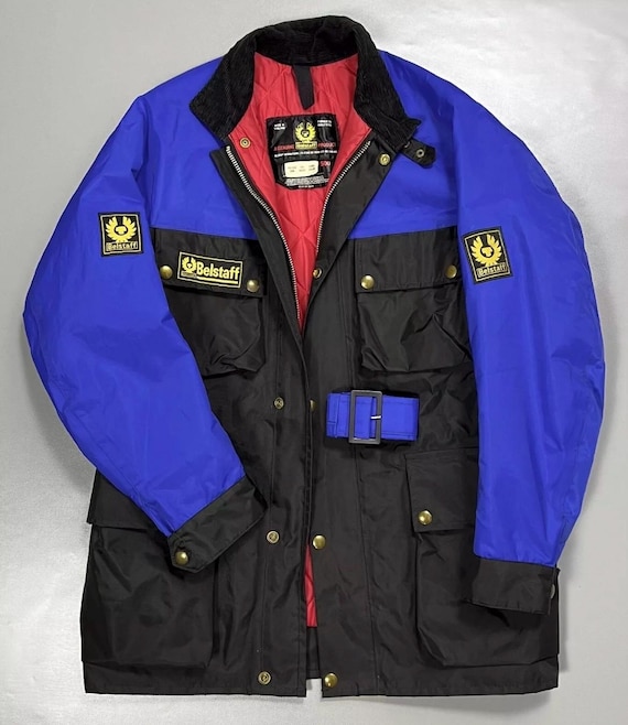 BELSTAFF Trailmaster 500 Jacket Moto Biker Belted Coat Size