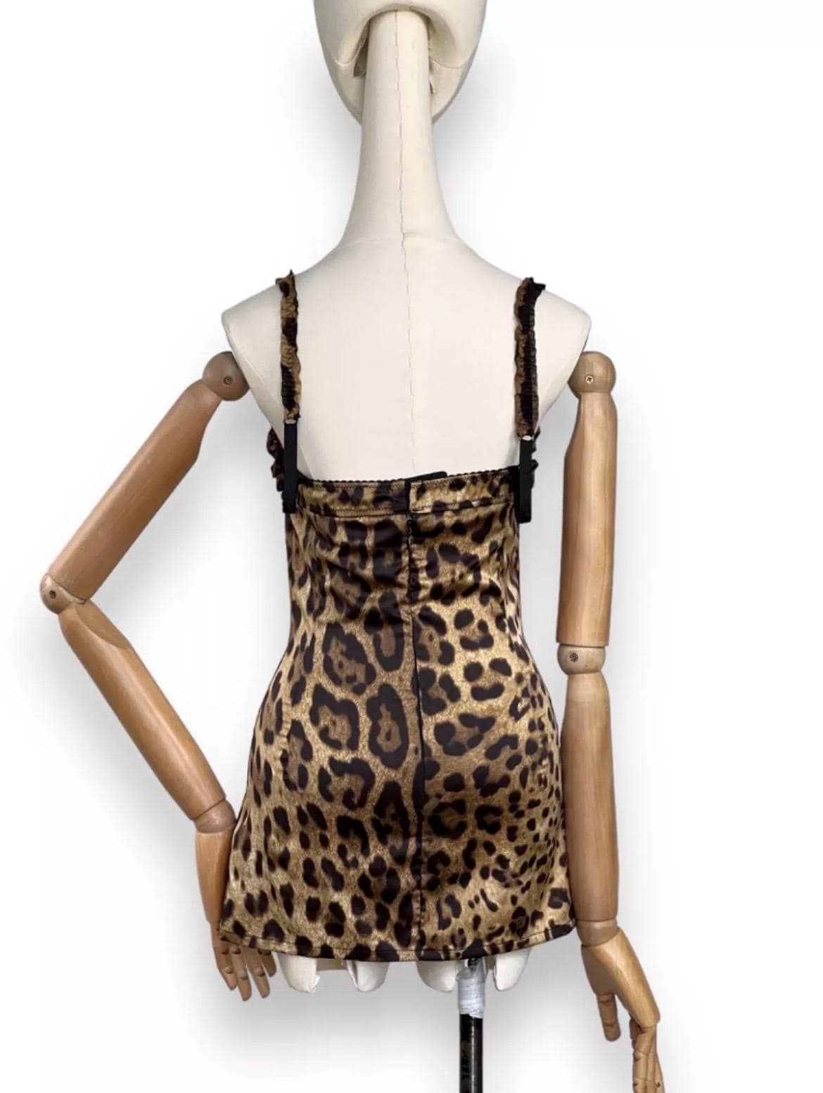 DOLCE & GABBANA Leopard Print Camisole Tank Top DG Logo Size S