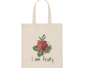 Canvas Tote Bag Strawberry