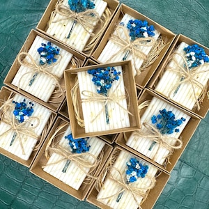 Mini saponi profumati in scatola, saponi vegani personalizzati, regali per invitati a nozze, regali per addio al nubilato, regalo per festa di nozze, regalo per damigelle d'onore, colori misti