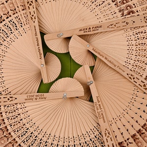 Personalized Wedding Fans, Sandalwood Fan Favors, Monogram Wedding Fans, Special Event Fans, Quinceanera Favor, Party Fans, Folding Hand Fan