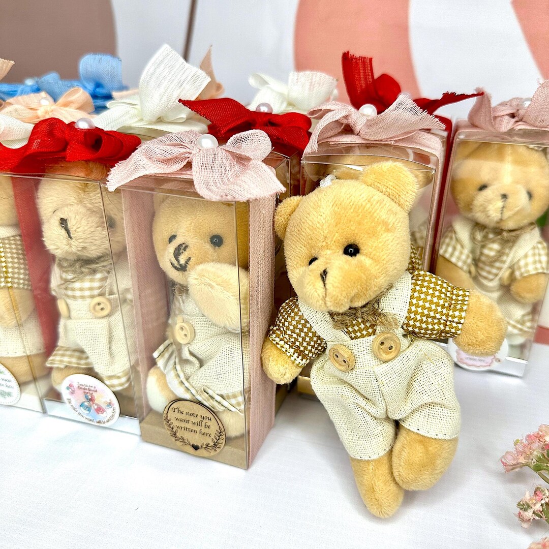 Personalized Teddy Bear Keychain Favors, Baby Shower Decorations - Etsy
