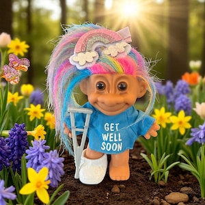 Vintage Troll Puppe 10 cm Russ Troll