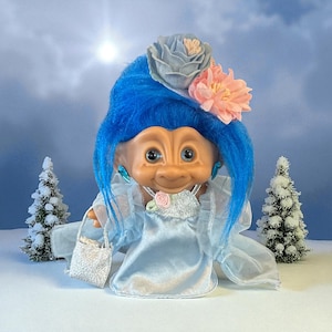 Vintage Troll Puppe- 4 &quot;Actroll-Fancy Formal Friend