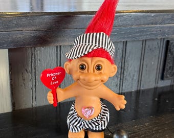 ヴィンテージ ラス トロール人形、髪なし、3インチ トロール、工芸品