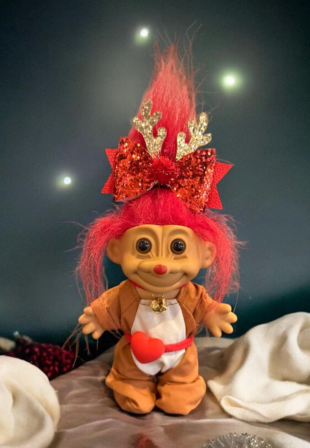 Toy Rudohlph Rudolph Toy Russ Vintage Troll Doll- 4