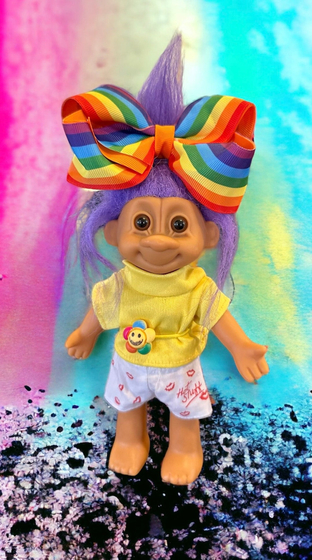 Vintage Troll Doll 7 Russ Tracey Troll Rainbow Fun Etsy