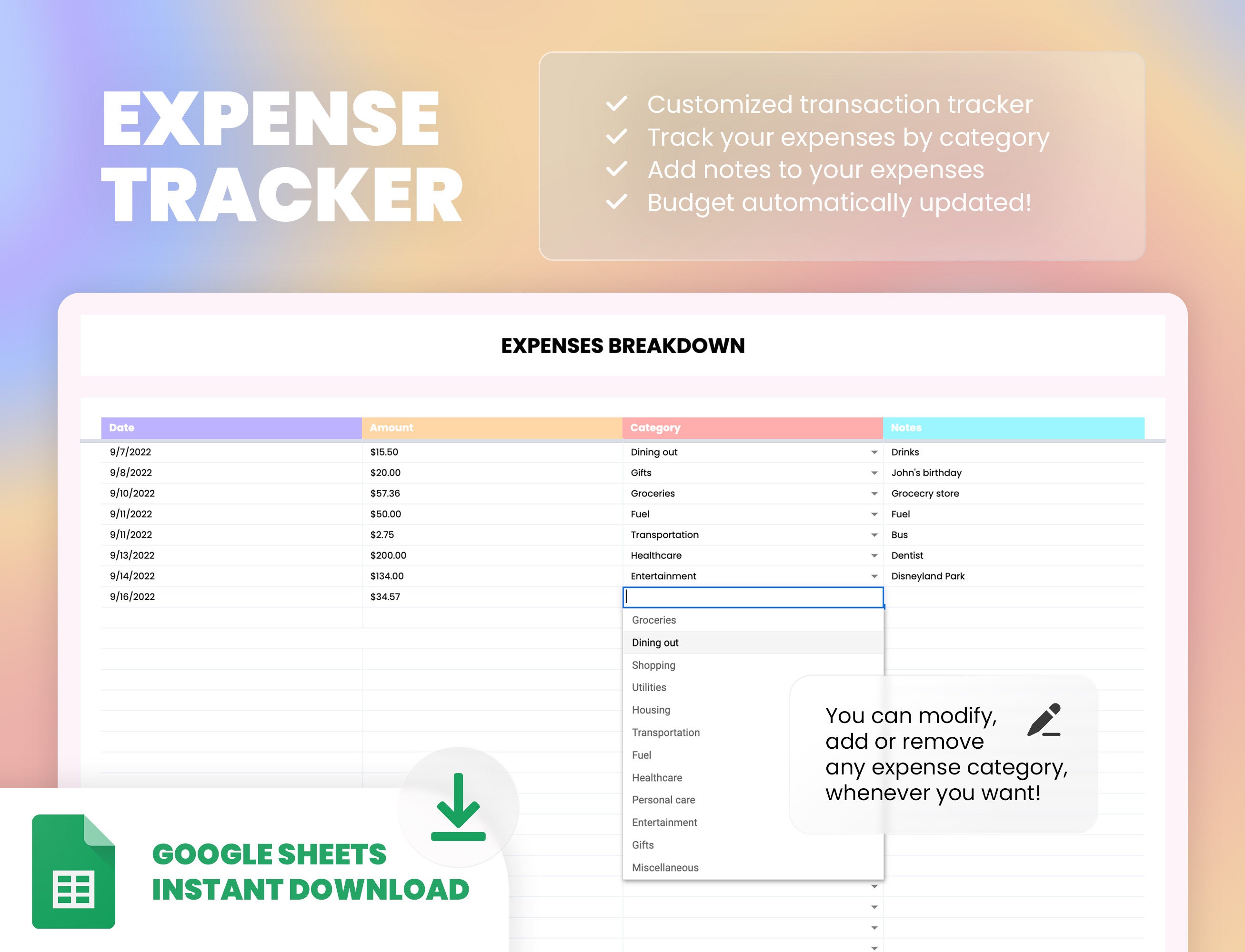 Simple Monthly Budget Spreadsheet Google Sheets Budget Template Monthly ...